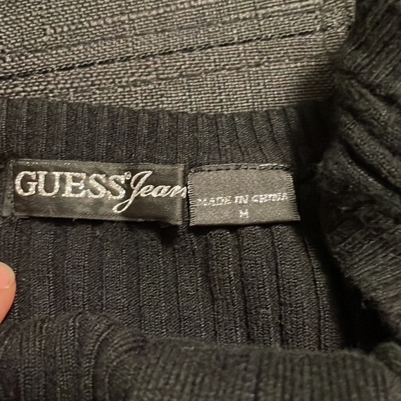 Guess jeans zipper halter crop top.  Size Medium - Picture 3 of 13